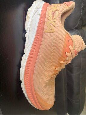 Hoka Coral and Peach Women’s Running Shoe